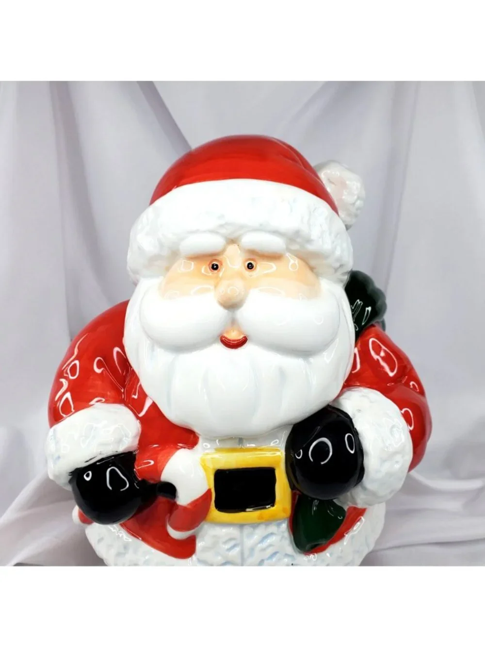 Royal Seasons Ceramic Santa Cookie Jar Hand-Painted 11